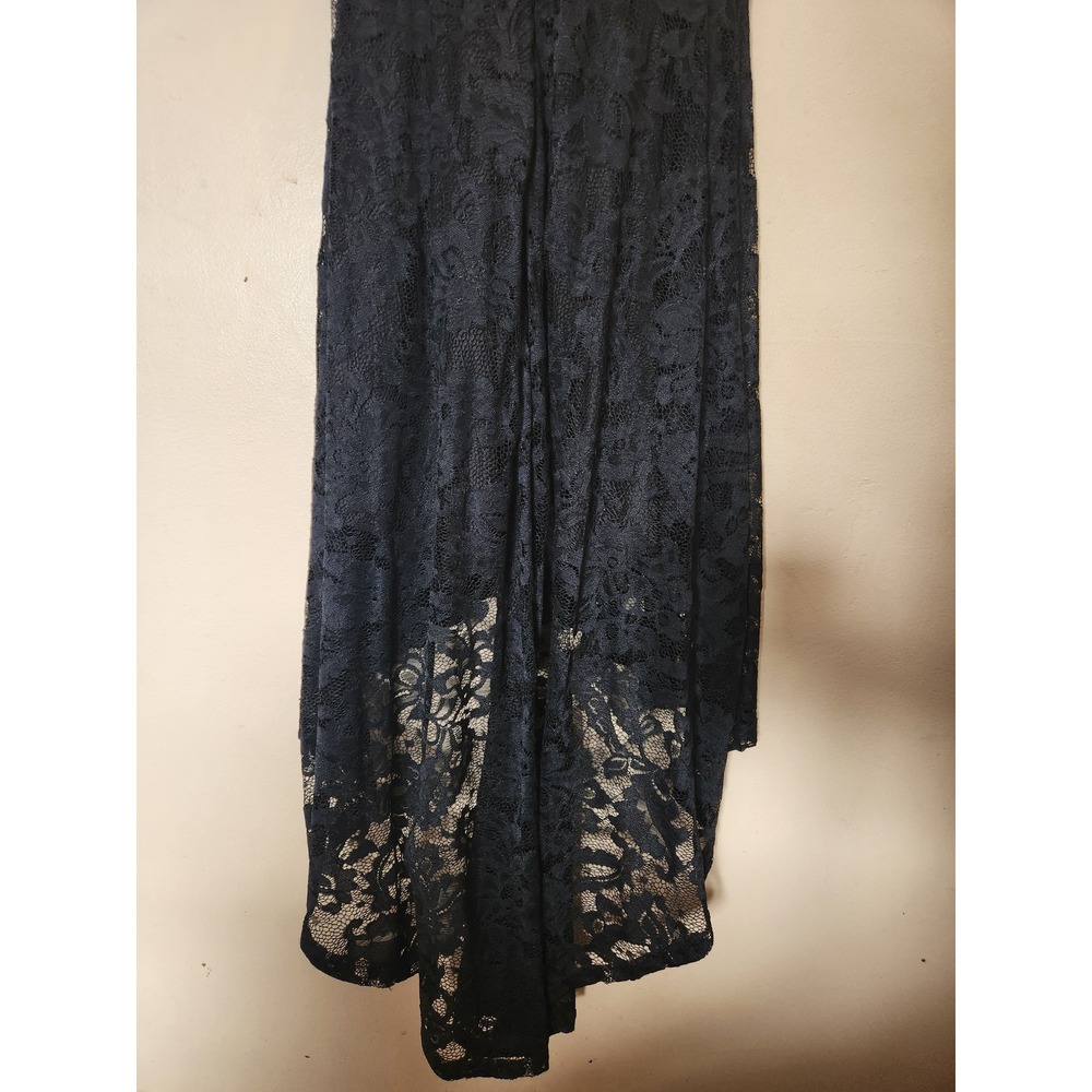 MUADRESS Womens Black Lace High Low Cocktail Dress Sleeveless Size S - Picture 6 of 11